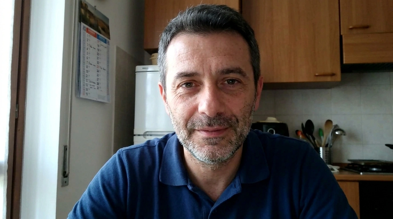 Antonio Lombardi durante la videochiamata.
